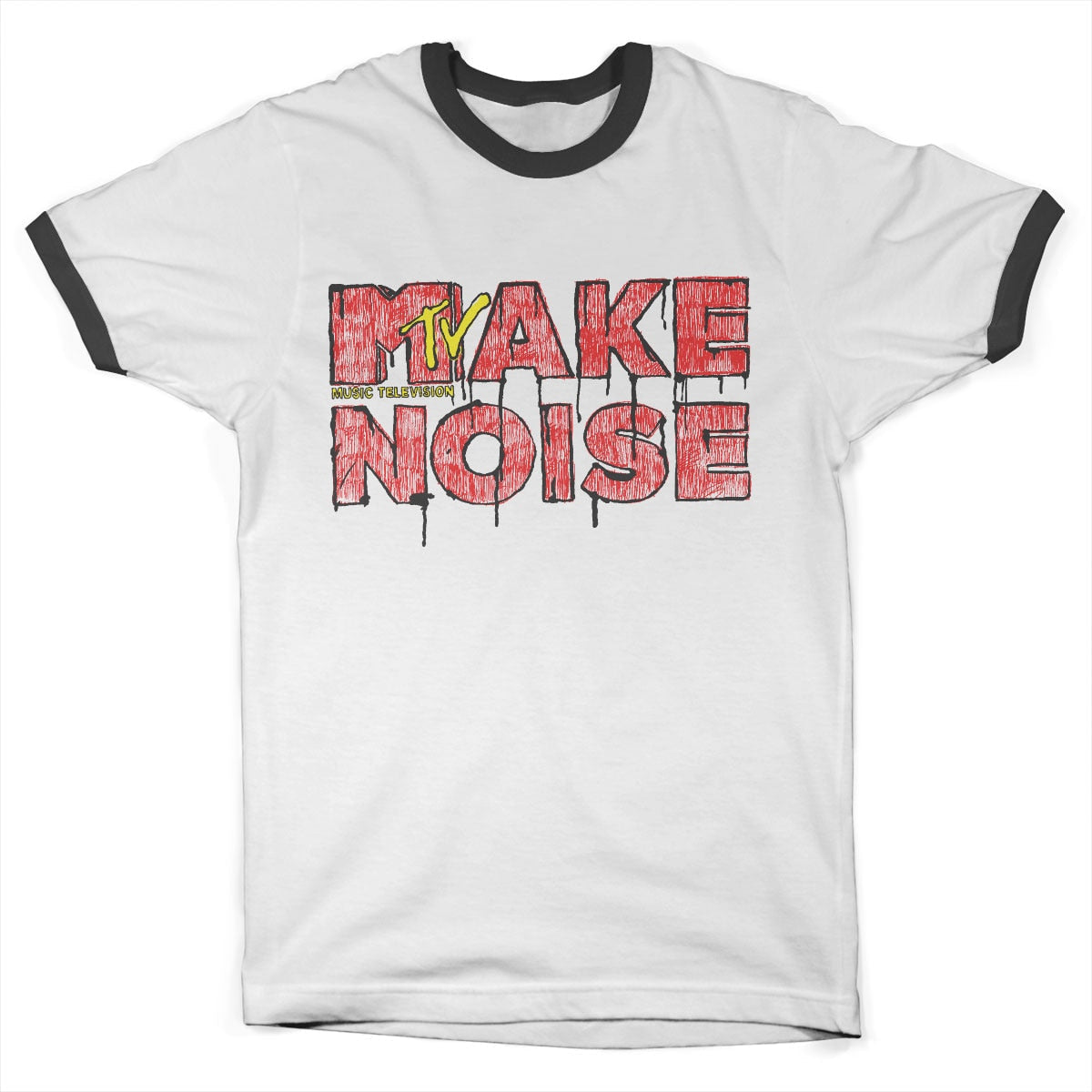 MTV - Make Noise Ringer Mens T-Shirt