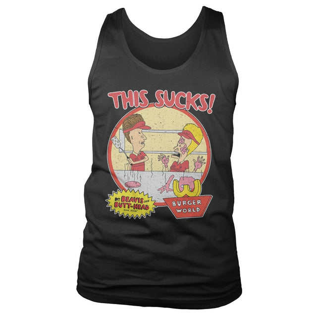 Beavis and Butt-Head - This Sucks Tank Top showcasing - This Sucks design