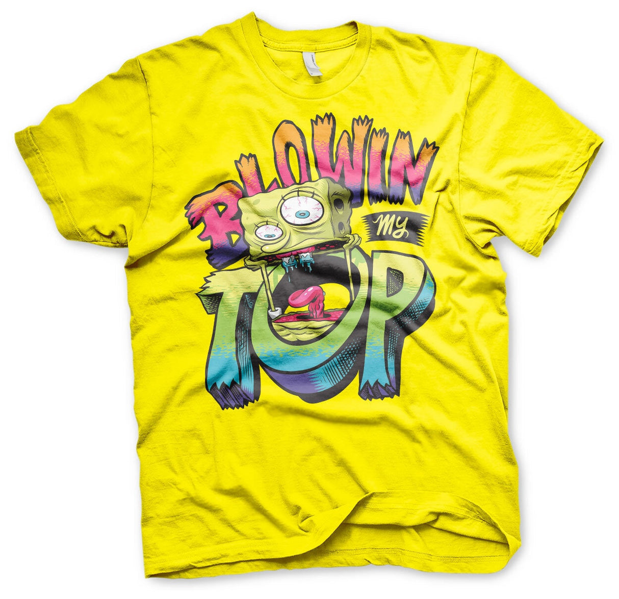 SpongeBob SquarePants - SpongeBob Blowin My Top Mens T-Shirt
