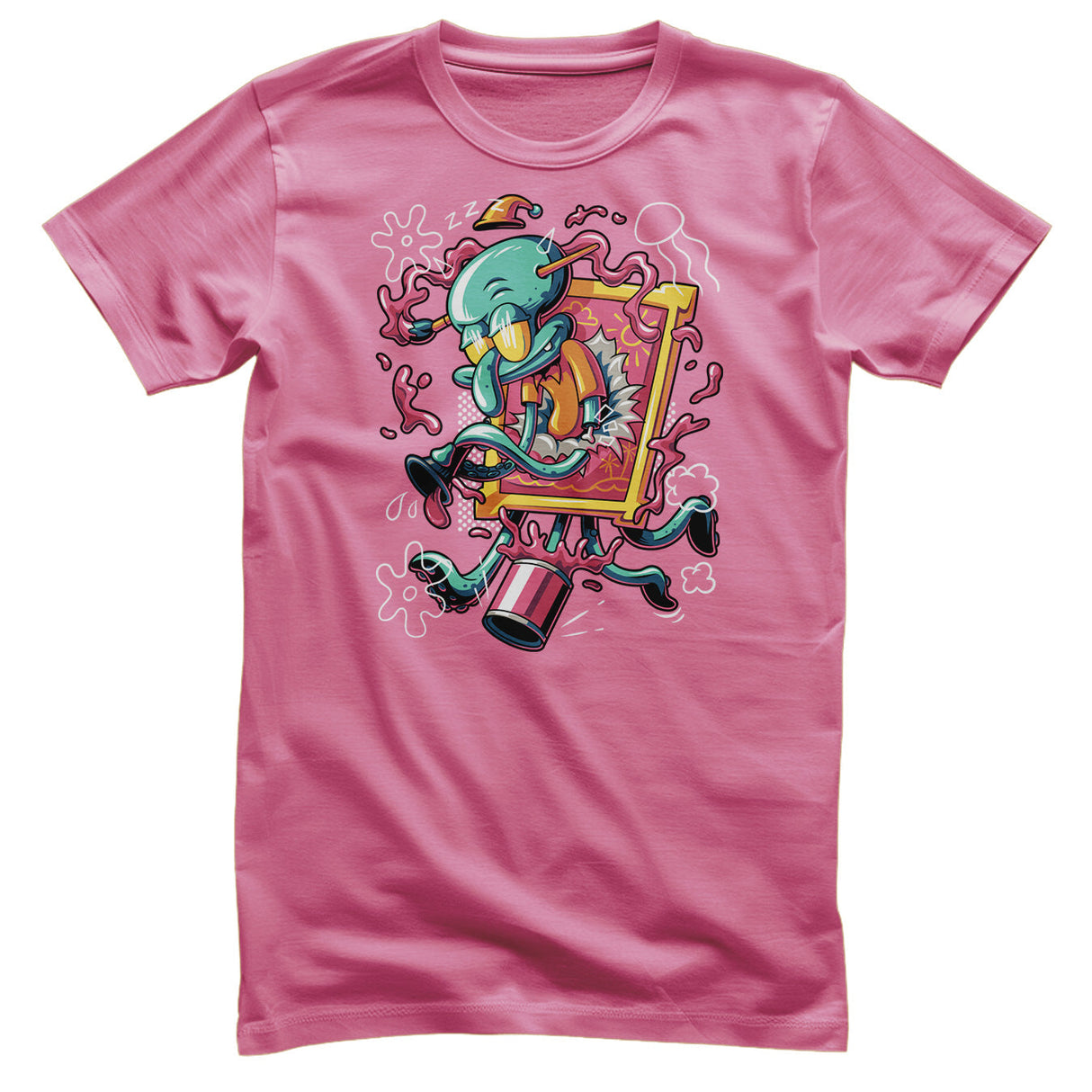 SpongeBob SquarePants - Squidward Art Crash Mens T-Shirt