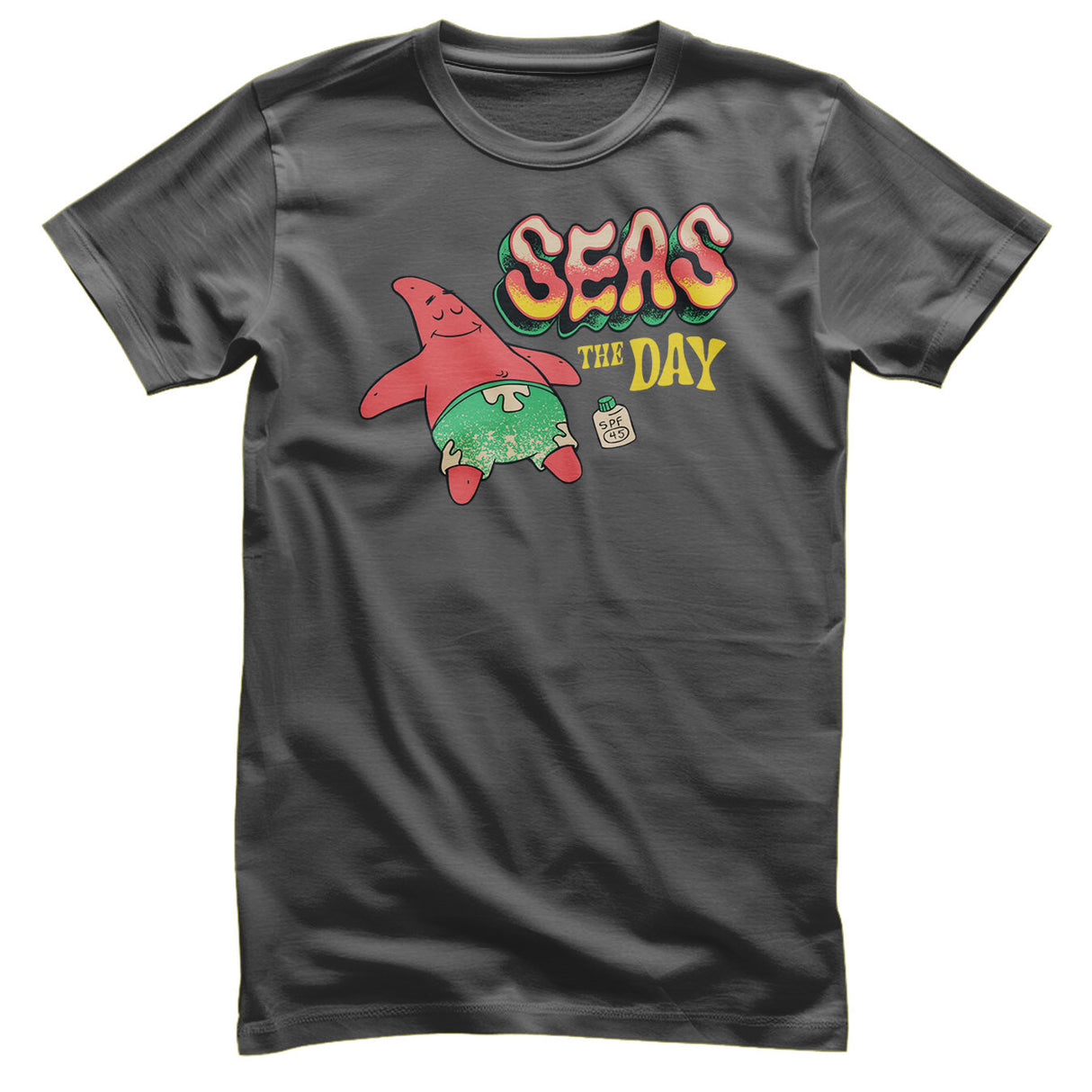SpongeBob SquarePants - Patrick Seas The Day Mens T-Shirt