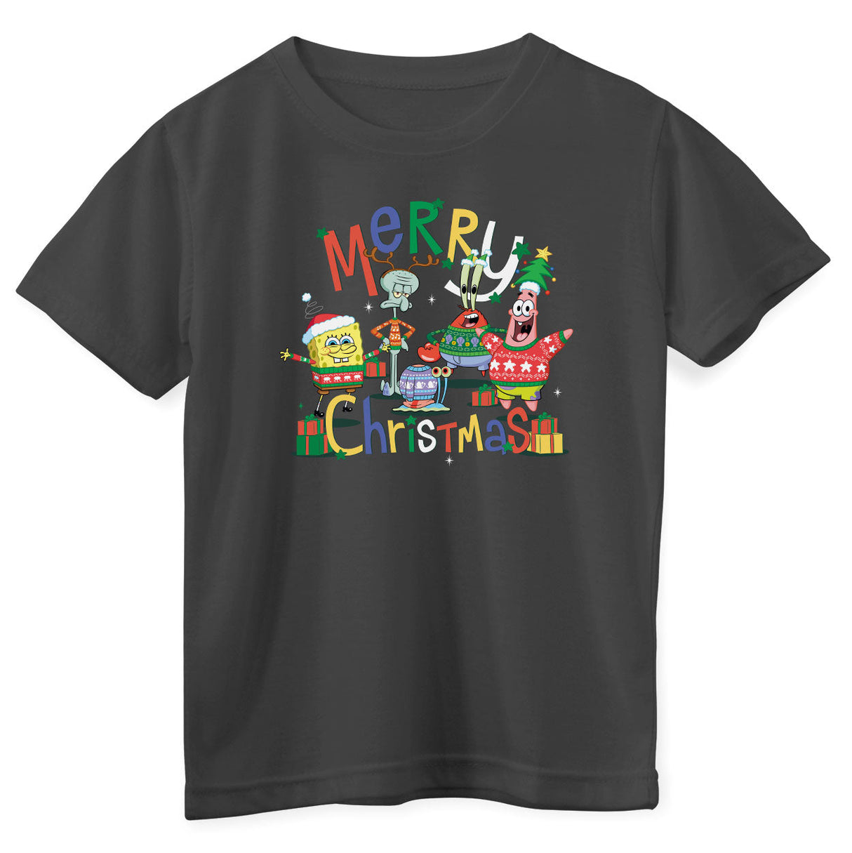 Garfield - SpongeBob - Merry Christmas Kids T-Shirt