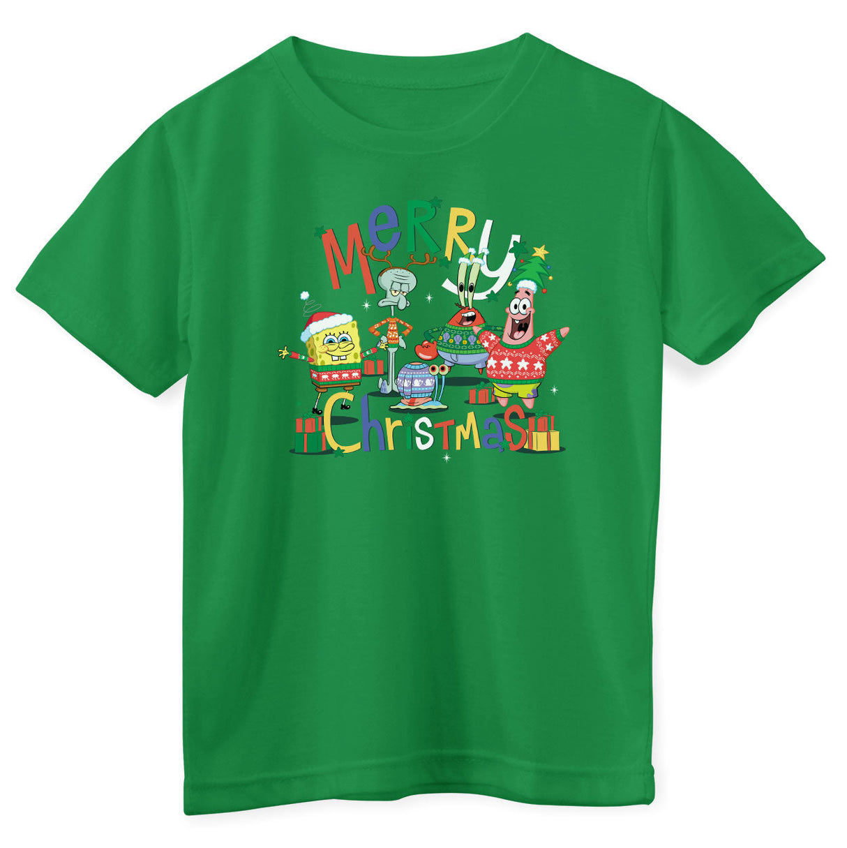 Garfield - SpongeBob - Merry Christmas Kids T-Shirt