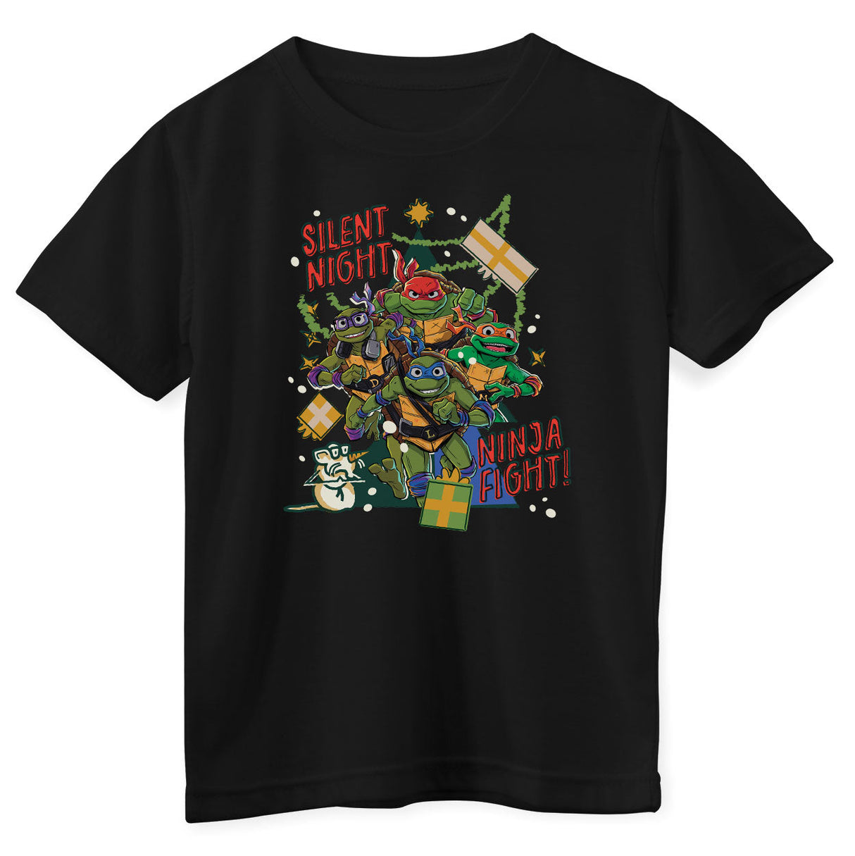 Teenage Mutant Ninja Turtles - Silent Night - Ninja Fight Kids T-Shirt
