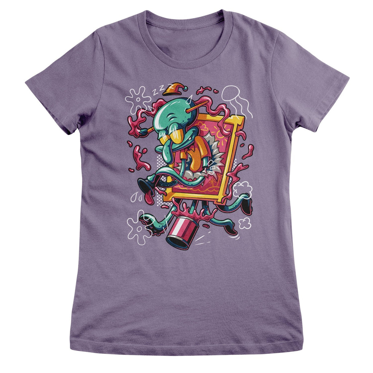 SpongeBob SquarePants - Squidward Art Crash Women T-Shirt
