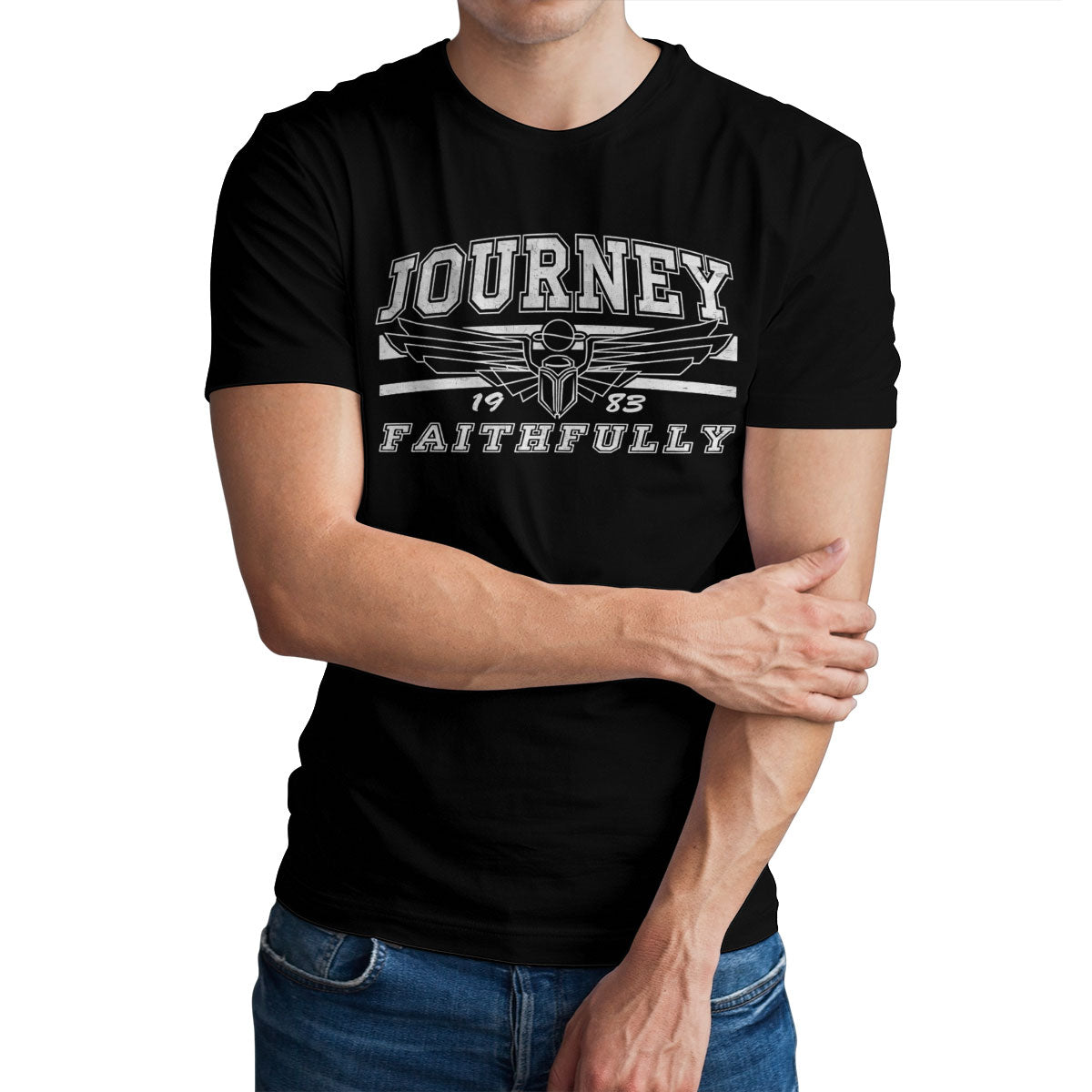 Journey - 1983 - Faithfully Mens T-Shirt