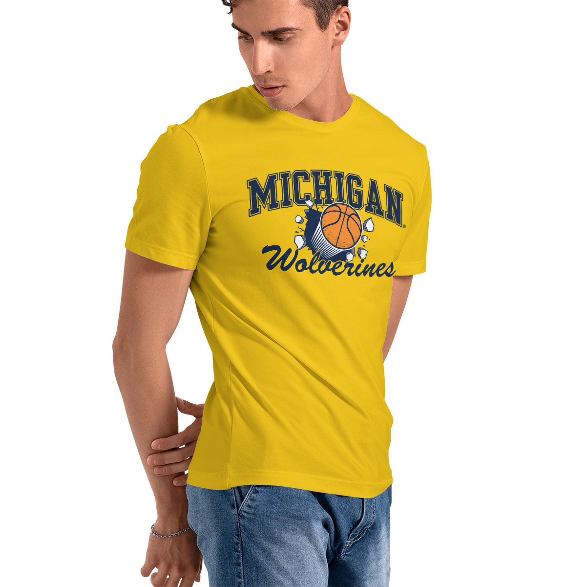 Michigan University - Michigan Wolverines Basketball Mens T-Shirt