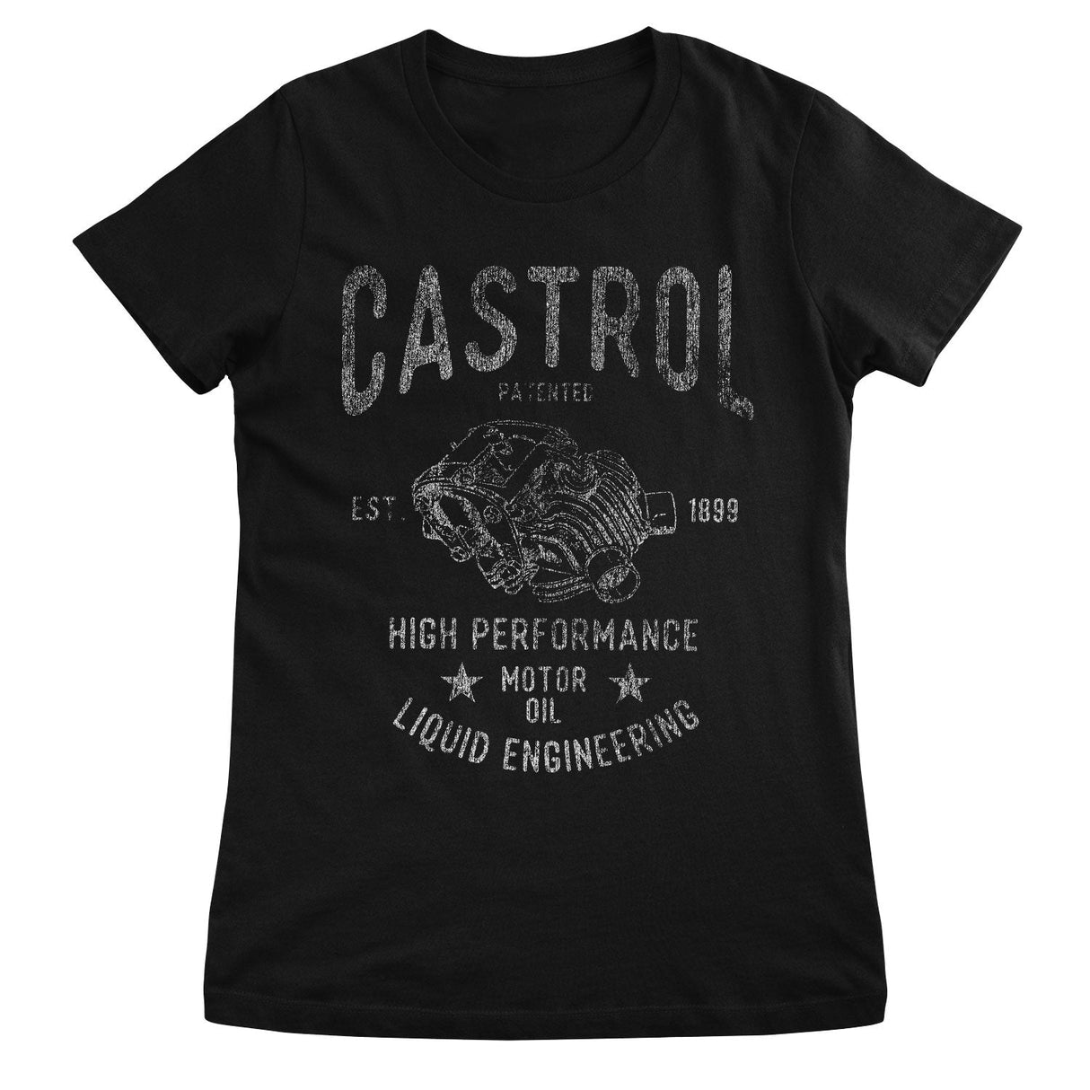 Castrol Motor Oil Girly Tee showcasing Motor Oil design