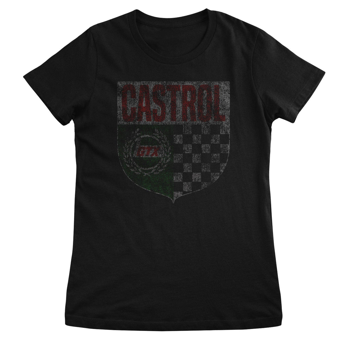 Castrol Shield Girly Tee showcasing Shield design