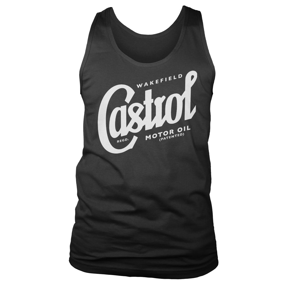 Castrol Script Logo Tank Top showcasing Script Logo design