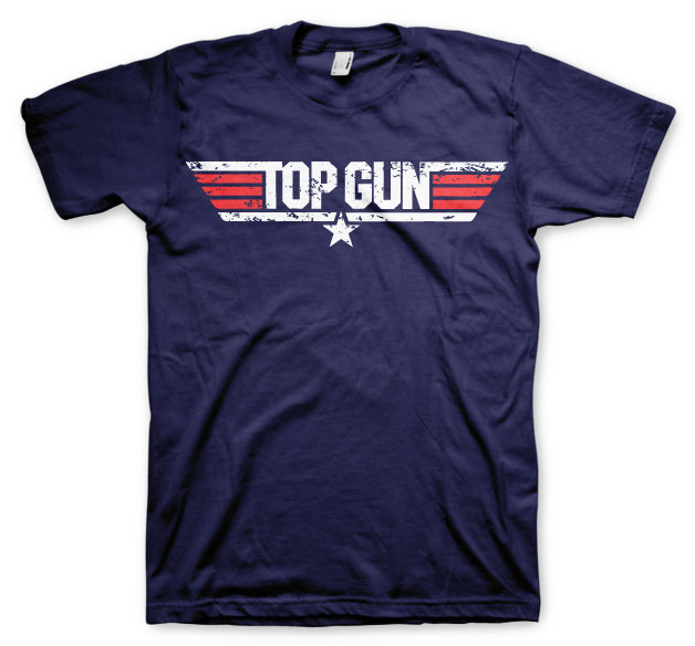 Top Gun - Distressed Logo Mens T-Shirt