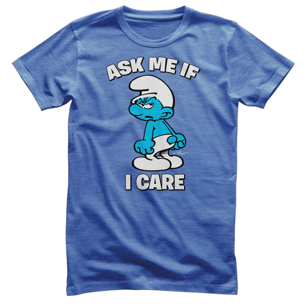 Smurfs - The Smurfs - Ask Me If I Care Mens T-Shirt