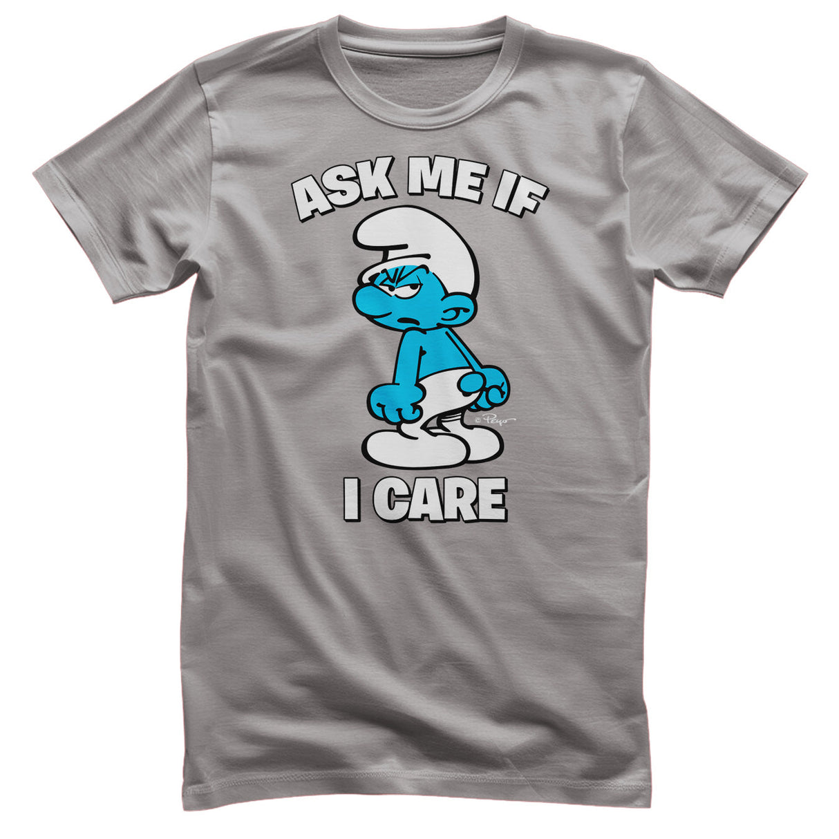 Smurfs - The Smurfs - Ask Me If I Care Mens T-Shirt