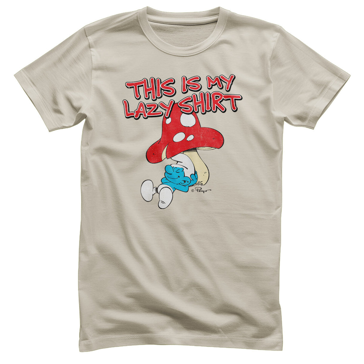 Smurfs - The Smurfs - This Is My Lazy Shirt Mens T-Shirt