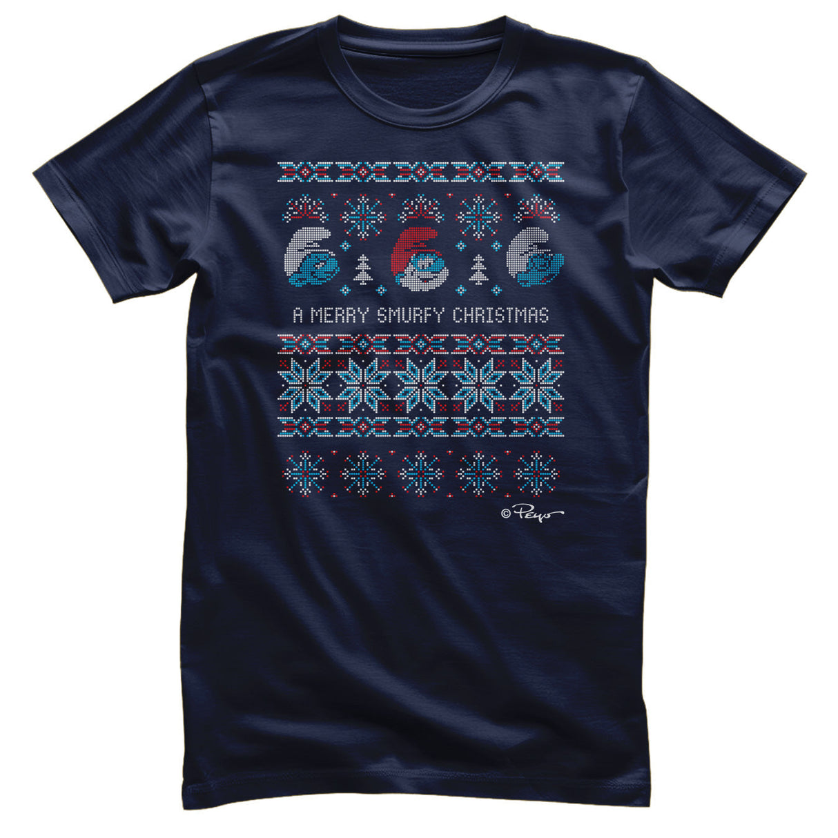 Smurfs - A Merry Smurfy Christmas Mens T-Shirt