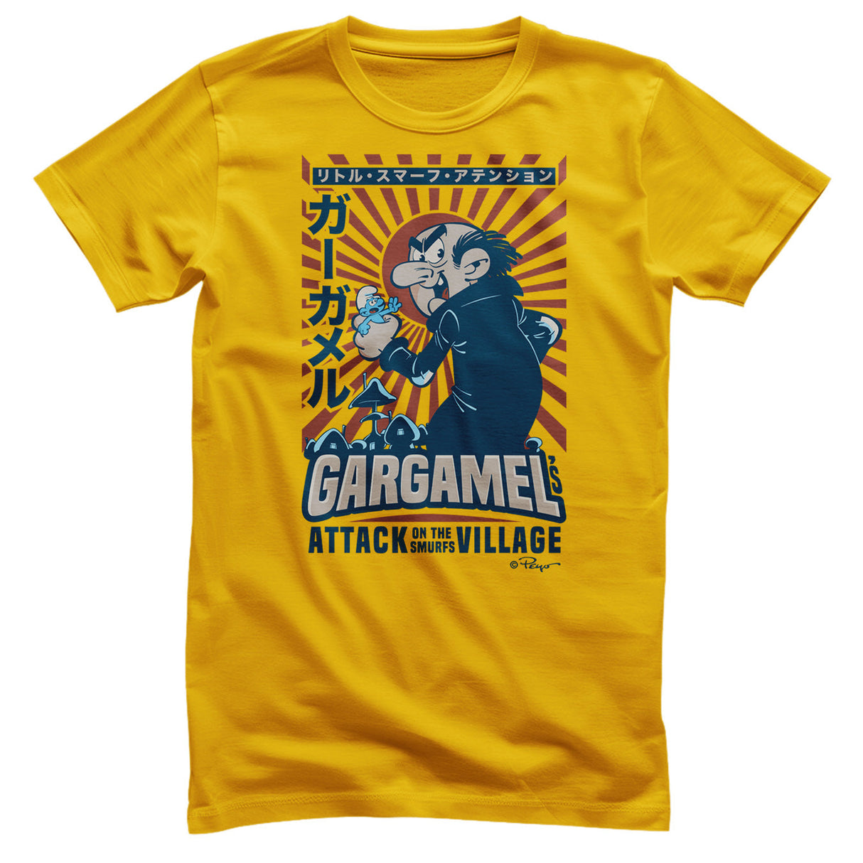 Smurfs - Gargamel - Attack Of The Smurfs Village Mens T-Shirt