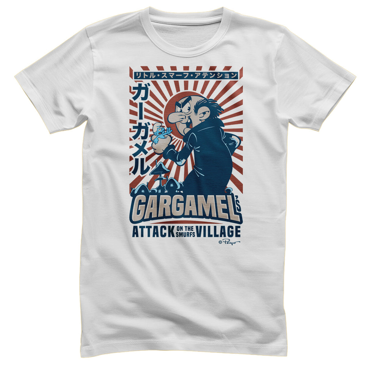 Smurfs - Gargamel - Attack Of The Smurfs Village Mens T-Shirt