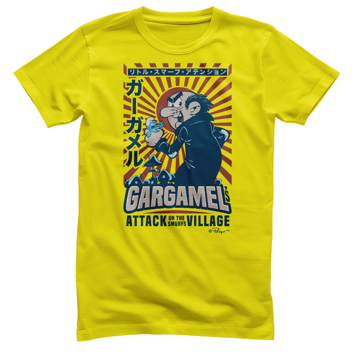 Smurfs - Gargamel - Attack Of The Smurfs Village Mens T-Shirt