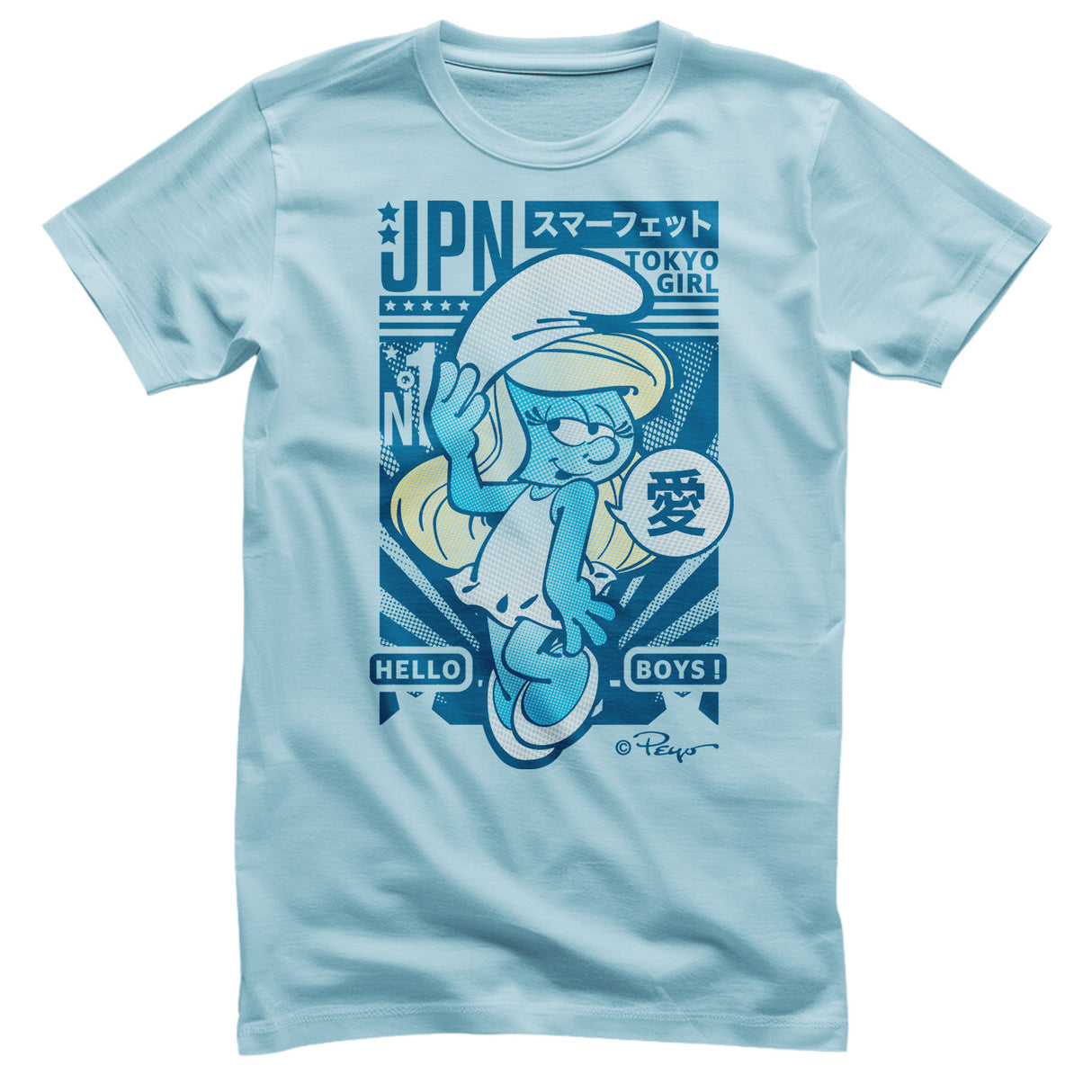 Smurfs - The Smurfs - Tokyo Girl Mens T-Shirt