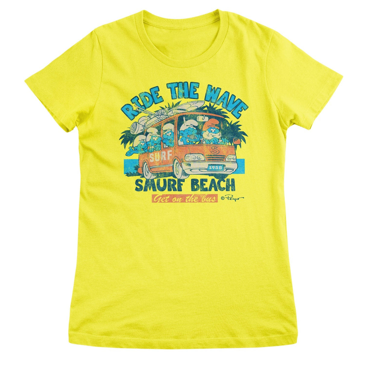 Smurfs - Ride The Wave - Smurf Beach Women T-Shirt