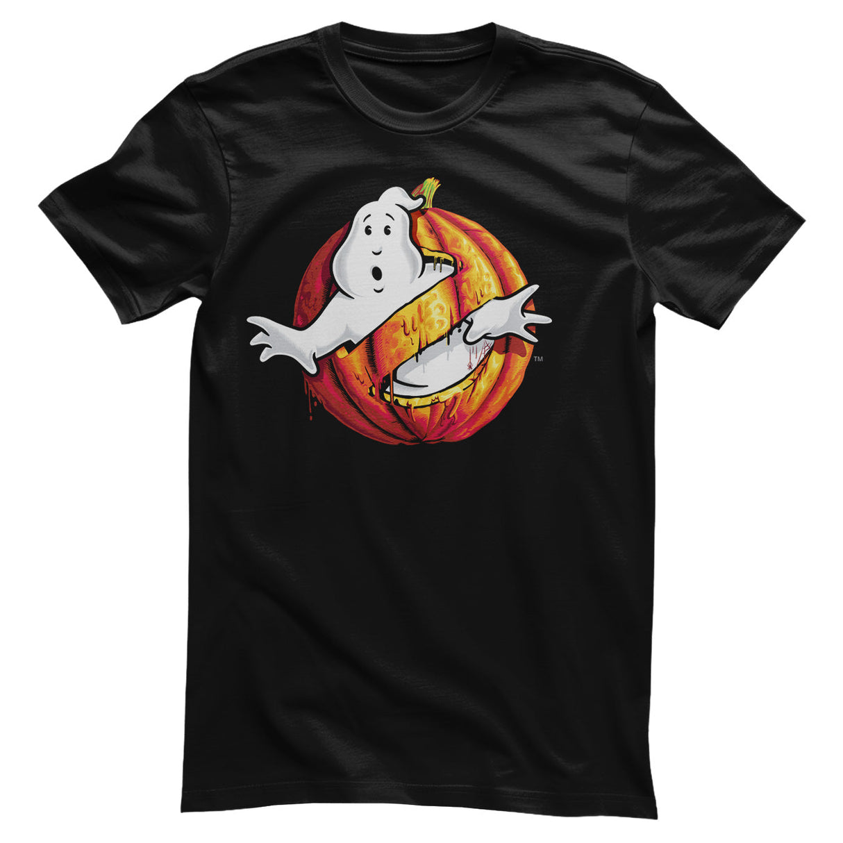 Ghostbusters - Halloween Pumpkin Logo Mens T-Shirt