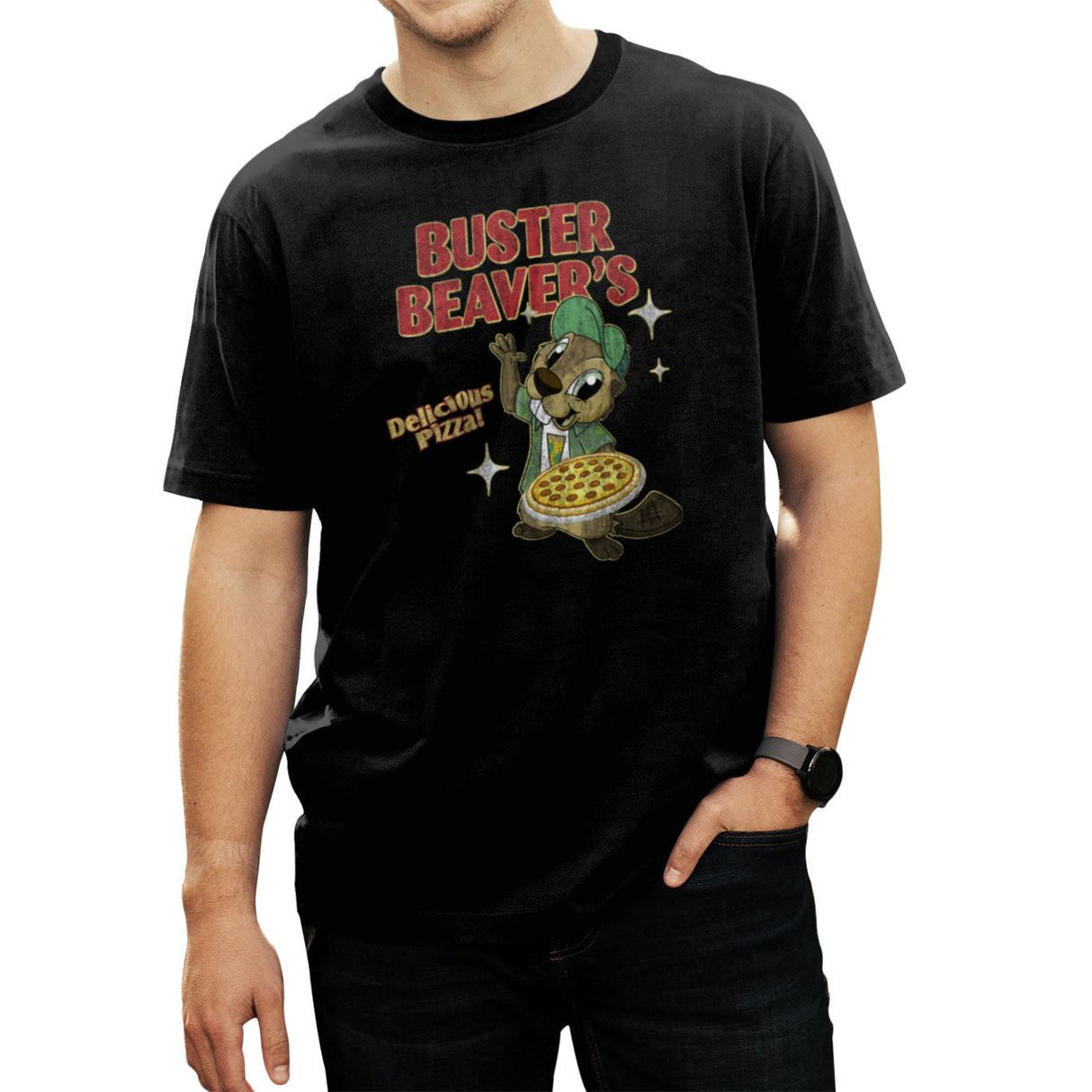 The Boys - Buster Beaver's Delicious Pizza Mens T-Shirt