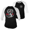 Cobra Kai - White Patches Baseball 3/4 Sleeve T-Shirt