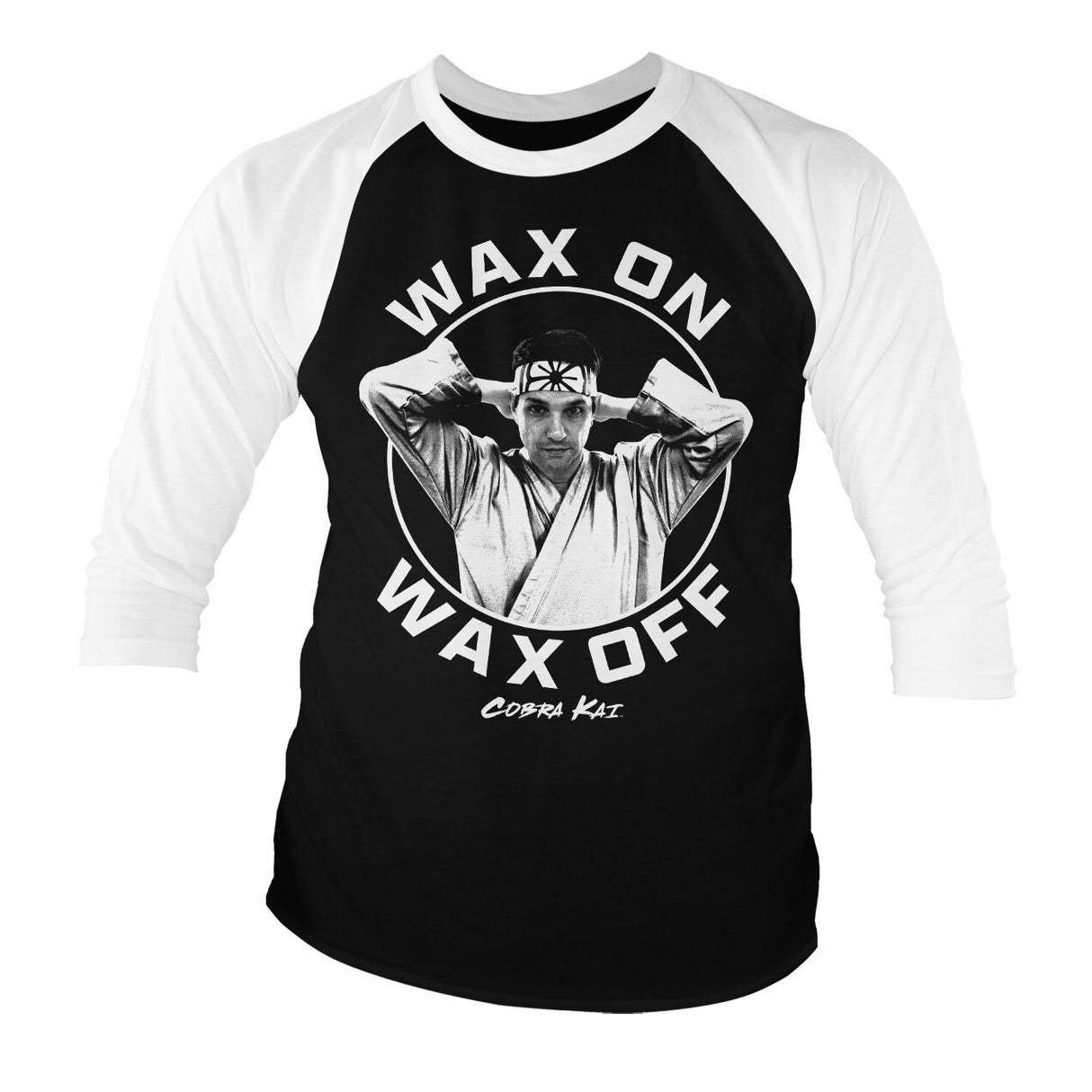 Cobra Kai - Wax On Wax Off Baseball 3/4 Sleeve T-Shirt