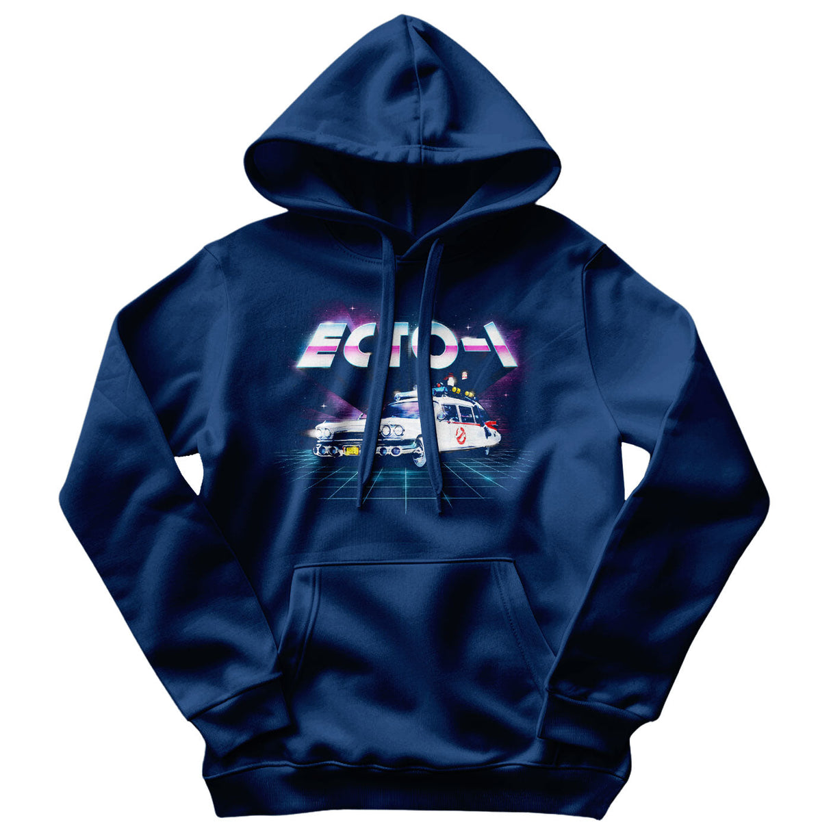 Ghostbusters - ECTO-1 80's Neon Grid Hoodie