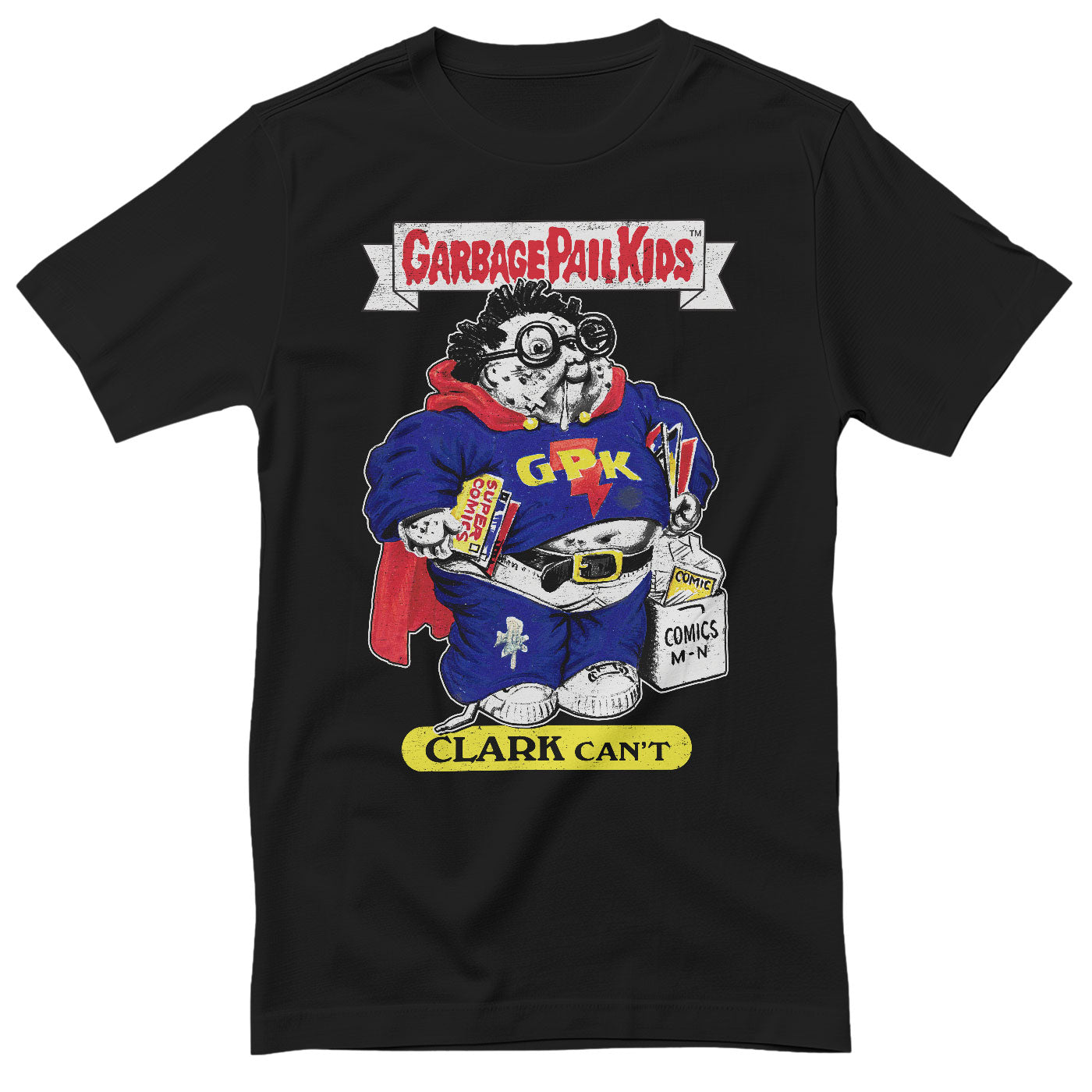 Garbage Pail Kids - Clark Can't T-Shirt showcasing - Clark Can't design