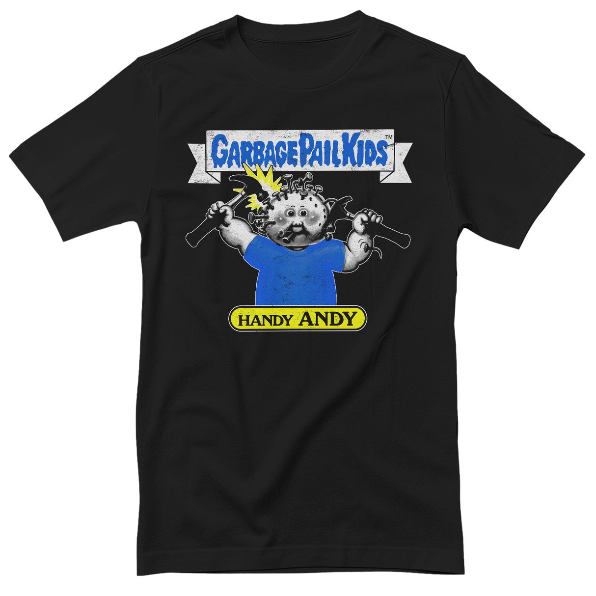 Garbage Pail Kids - Handy Andy T-Shirt showcasing - Handy Andy design