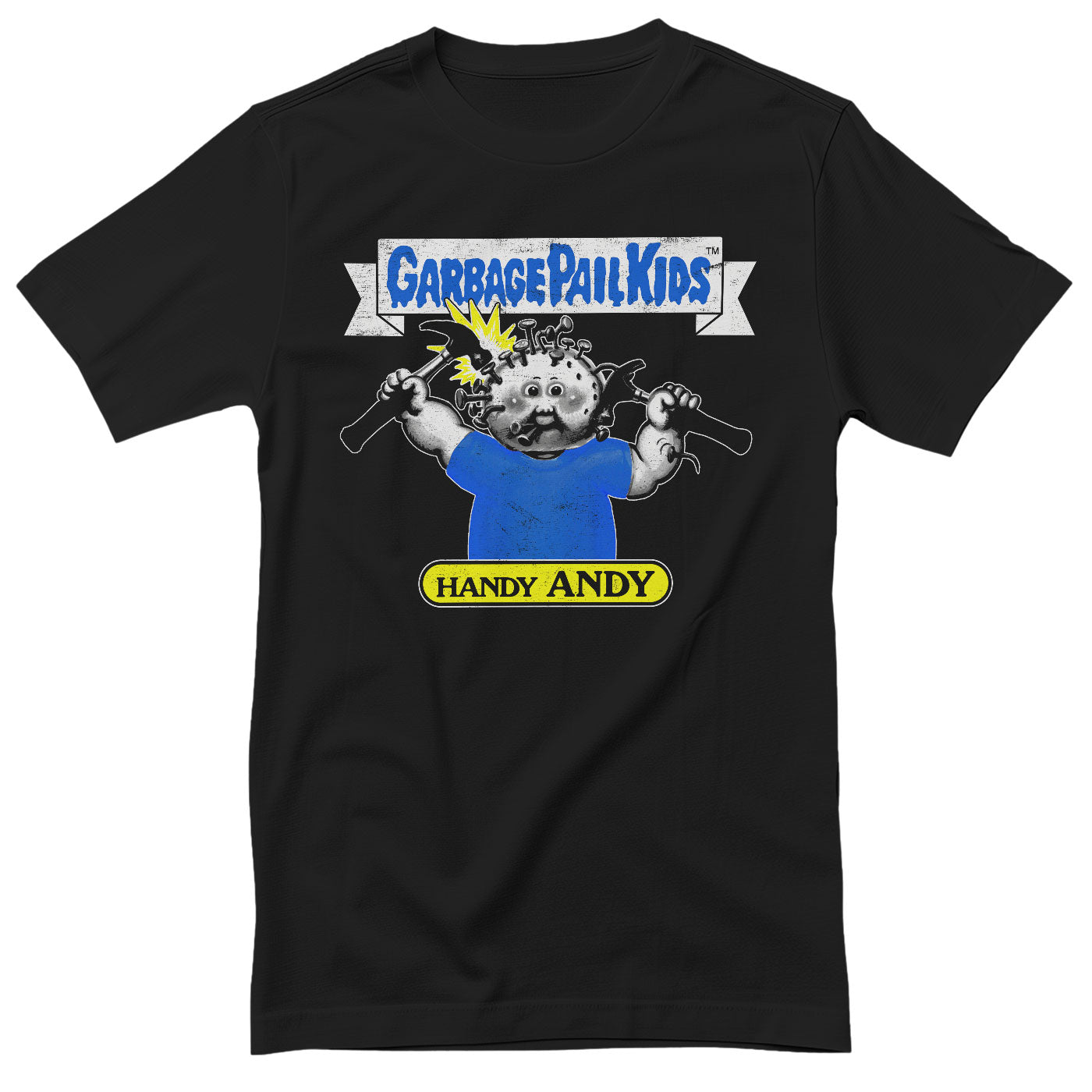 Garbage Pail Kids - Handy Andy T-Shirt showcasing - Handy Andy design