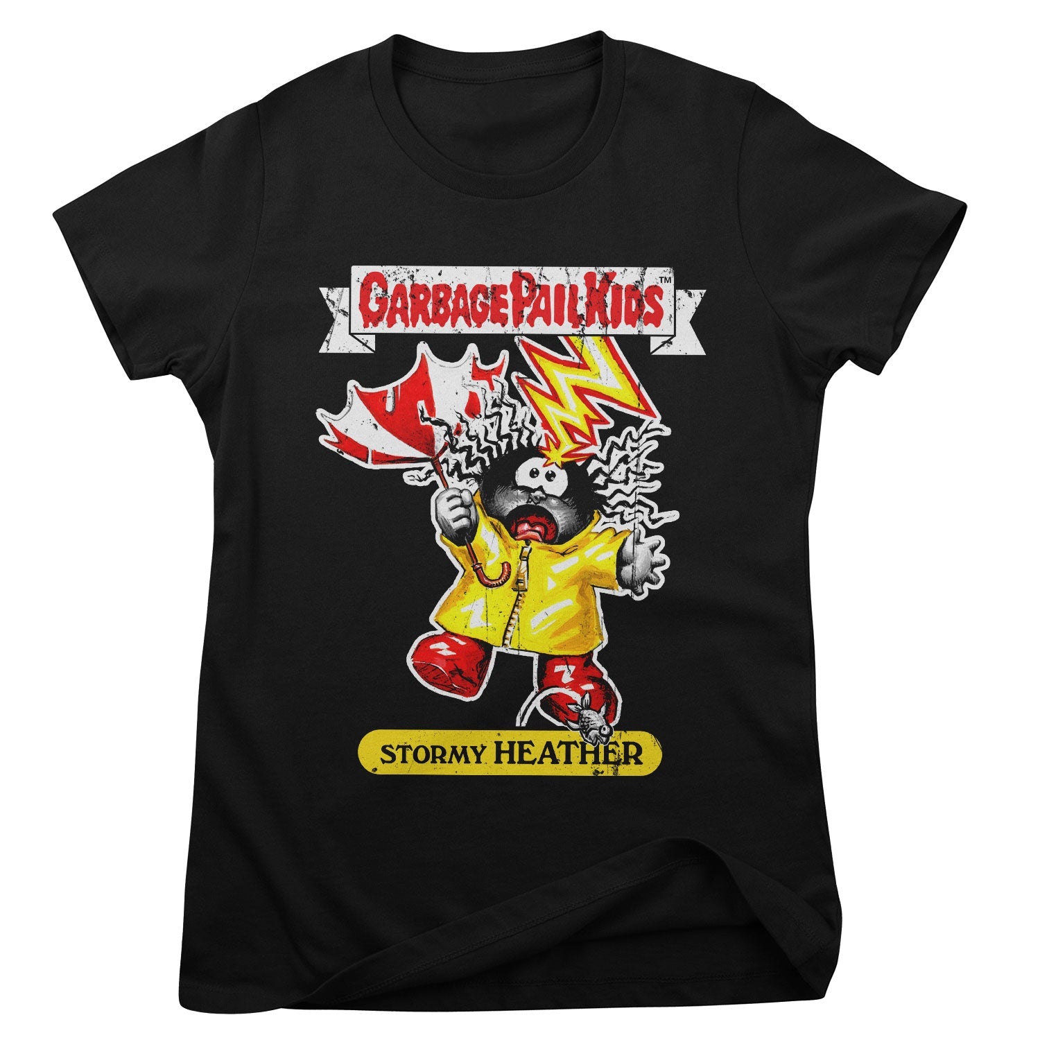 Garbage Pail Kids - Stormy Heather Girly Tee showcasing - Stormy Heather design