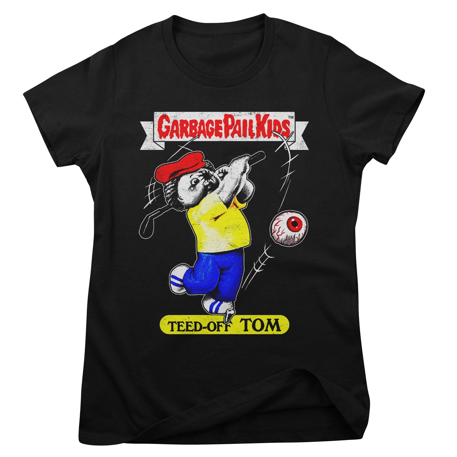 Garbage Pail Kids - Teed-Off Tom Girly Tee showcasing - Teed-Off Tom design