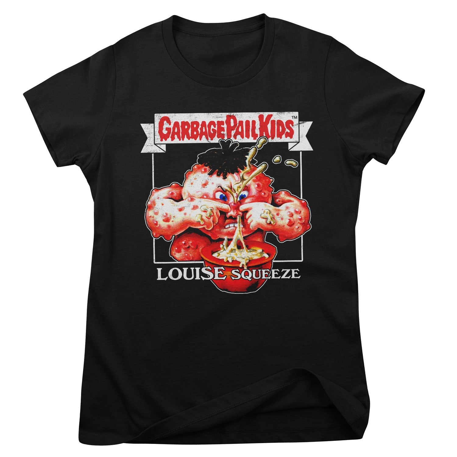 Garbage Pail Kids - Louise Squeeze Girly Tee showcasing - Louise Squeeze design