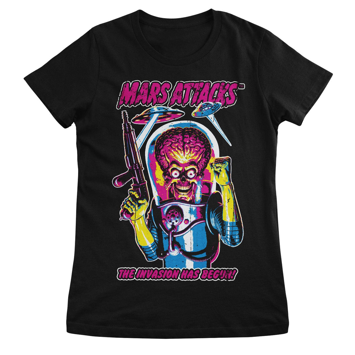 Mars Attacks - The Invasion Has Begun Girly Tee showcasing - The Invasion Has Begun design