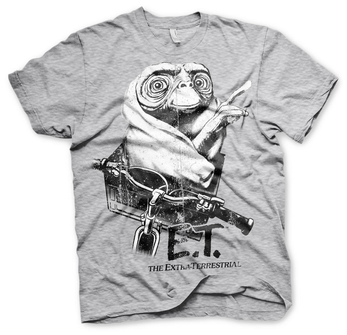 E.T. - Biking Distressed Mens T-Shirt