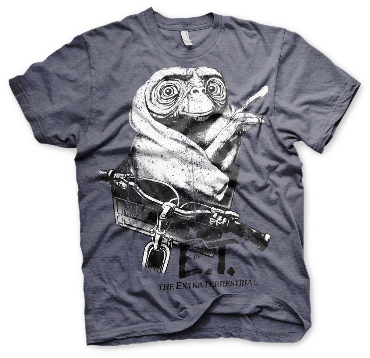 E.T. - Biking Distressed Mens T-Shirt