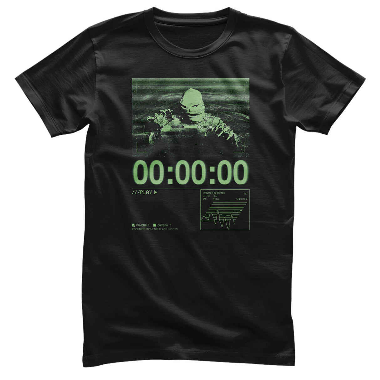 Universal Monsters - Creature From The Black Lagoon on CCTV Mens T-Shirt