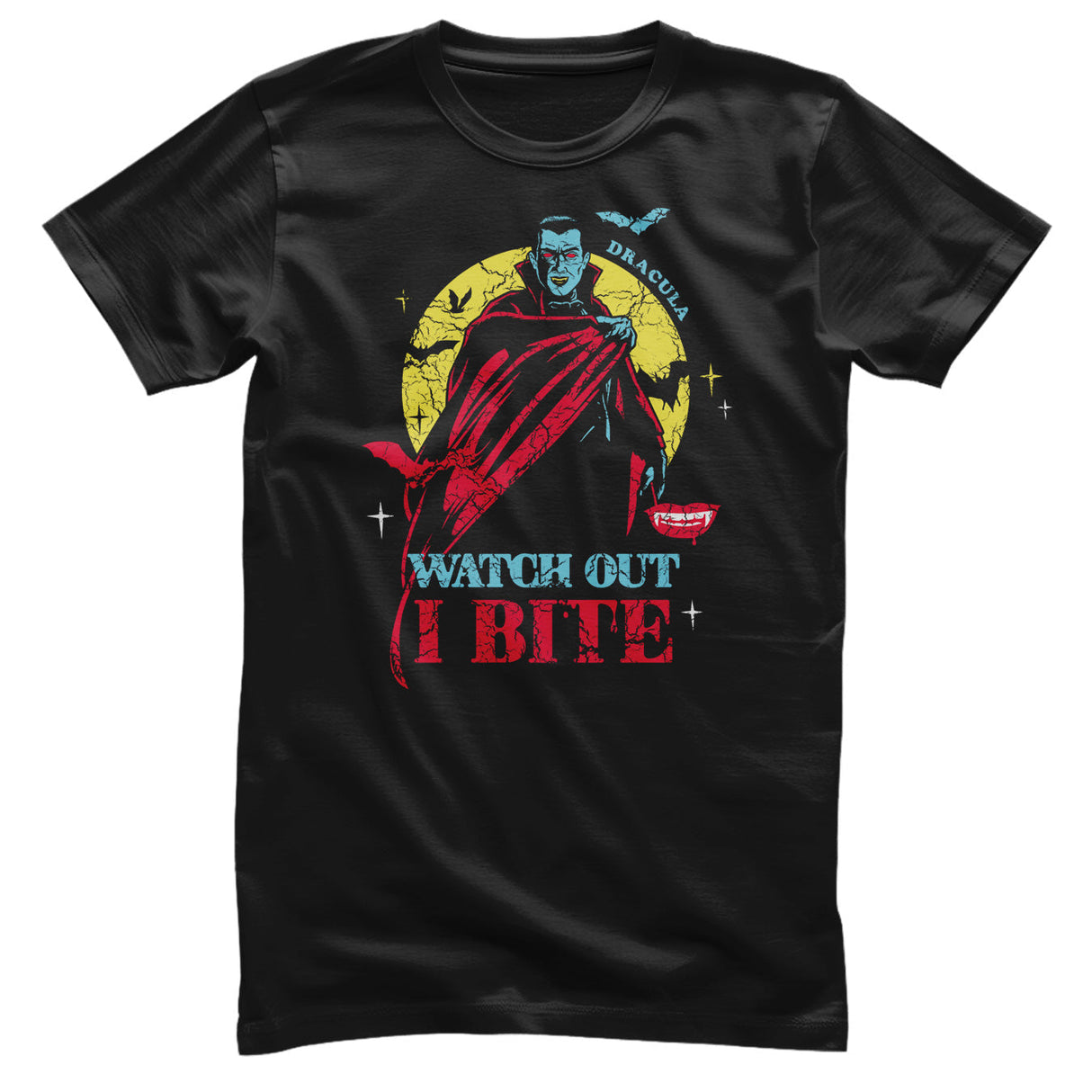 Universal Monsters - Dracula - Watch Out I Bite Mens T-Shirt