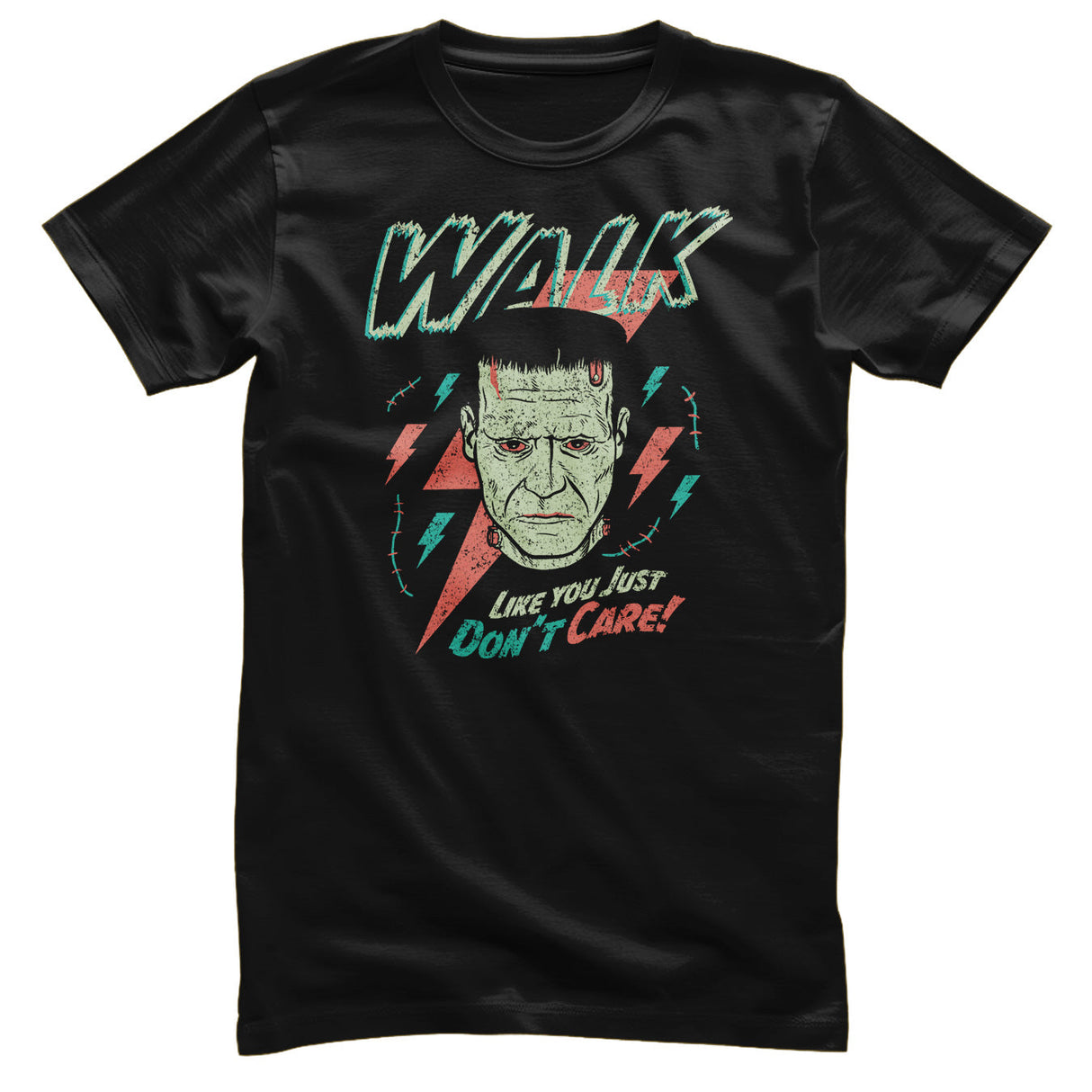 Universal Monsters - Frankenstein - Walk Like You Just Don't Care Mens T-Shirt
