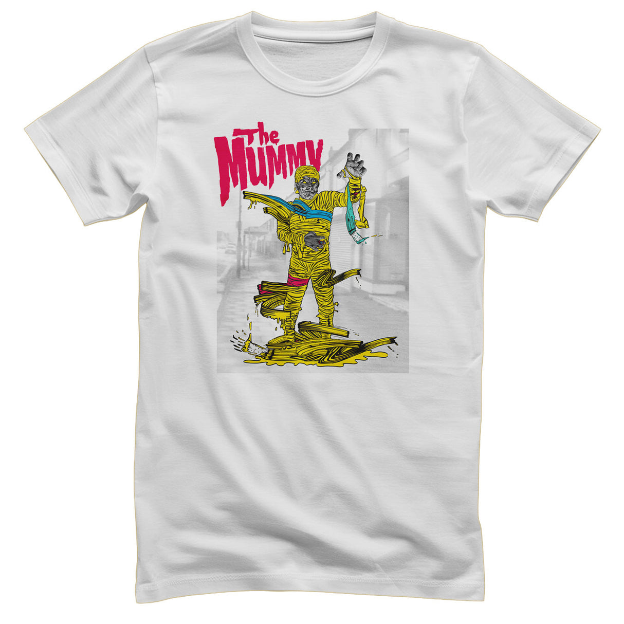 Universal Monsters - The Mummy Street Mashup Mens T-Shirt