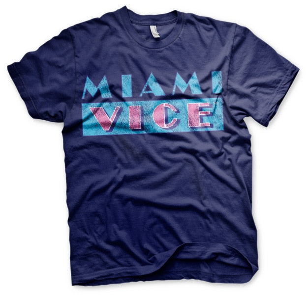 Miami Vice - Distressed Logo Mens T-Shirt