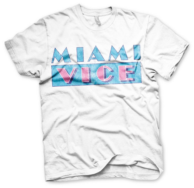 Miami Vice - Distressed Logo Mens T-Shirt