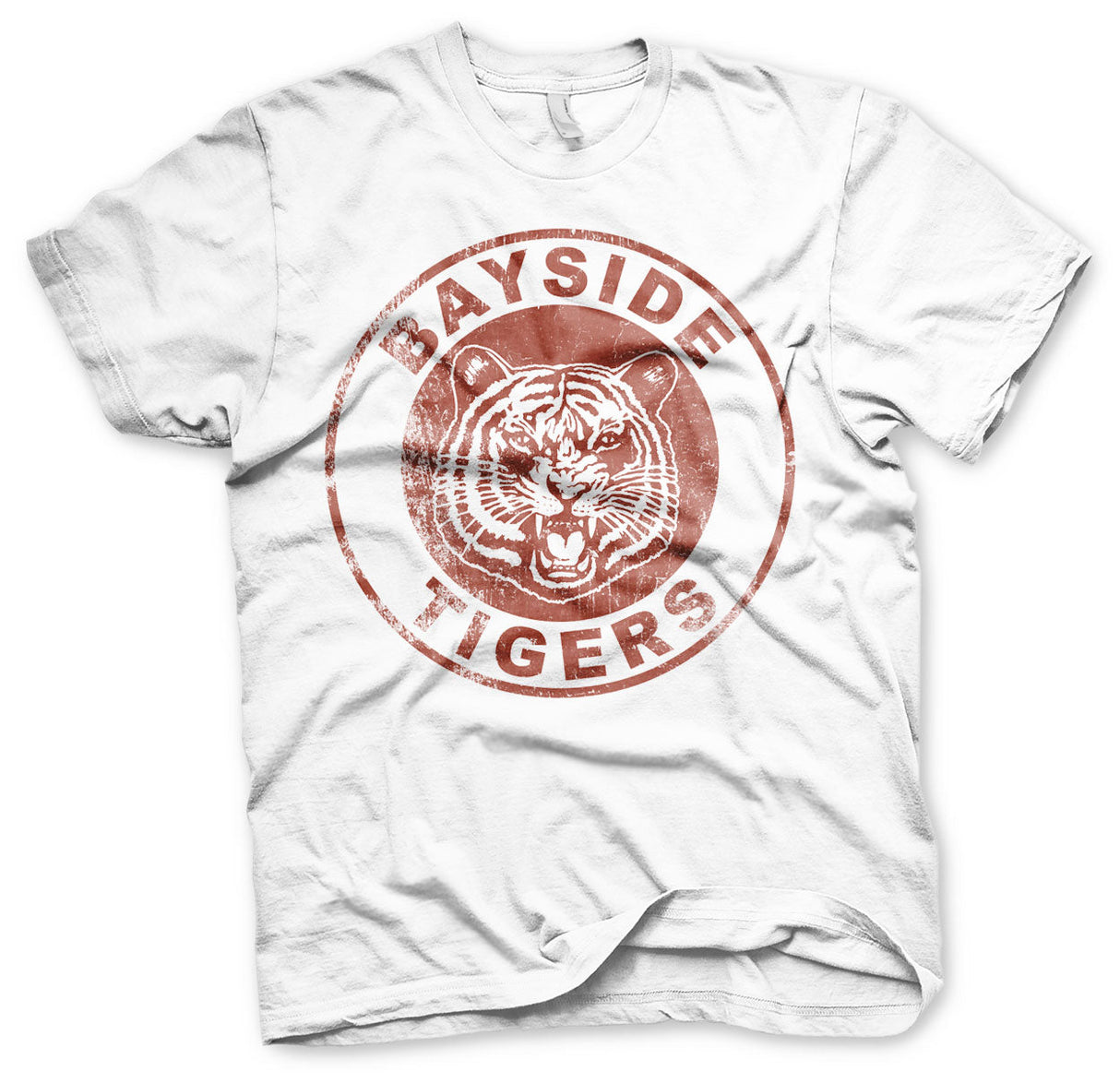 Saved By The Bell - Bayside Tigers Washed Logo Mens T-Shirt