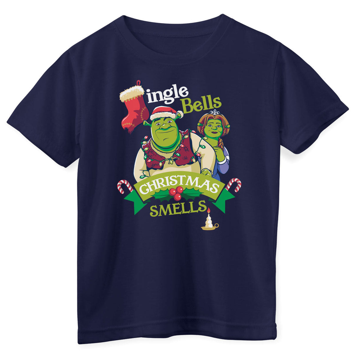 Shrek - Jingle Bells Christmas Smells Kids T-Shirt