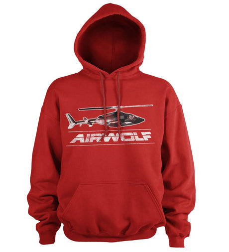 Airwolf Distressed Hoodie showcasing Distressed design
