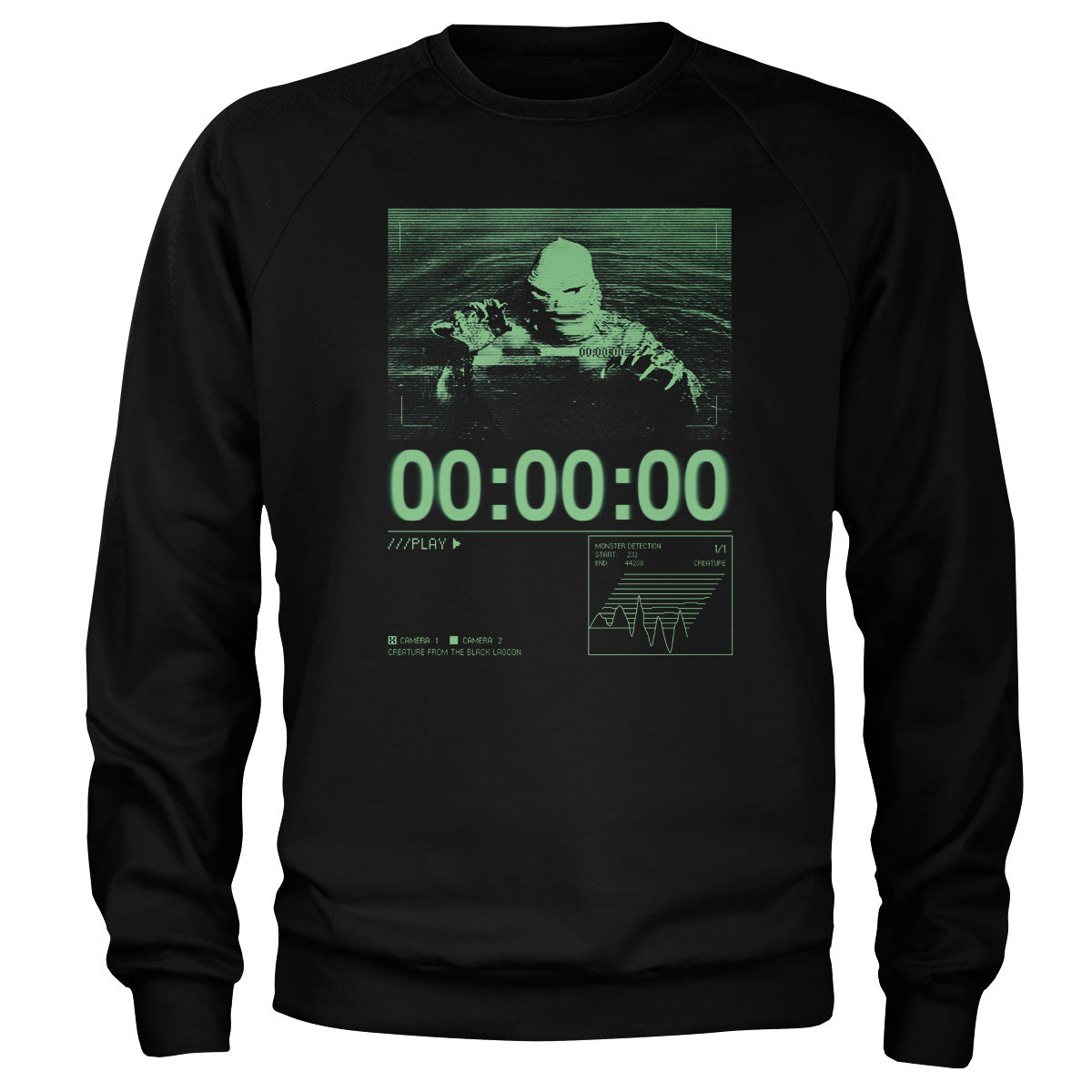 Universal Monsters - Creature From The Black Lagoon on CCTV Sweatshirt