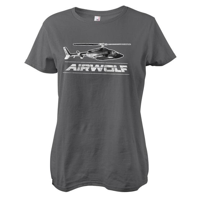 Airwolf Distressed Girly Tee showcasing Distressed design