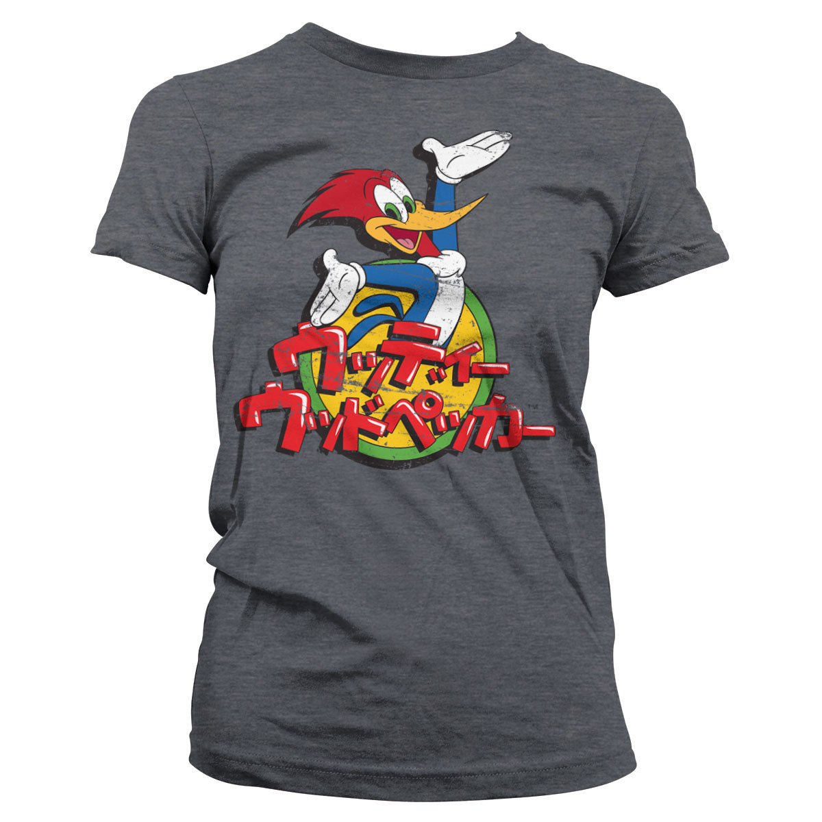 Woody Woodpecker - Washed Japanese Logo Women T-Shirt